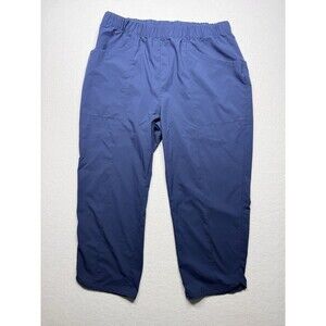 Patagonia Women’s Lightweight Hiking Pants Blue Size L Elastic Waist Cropped
